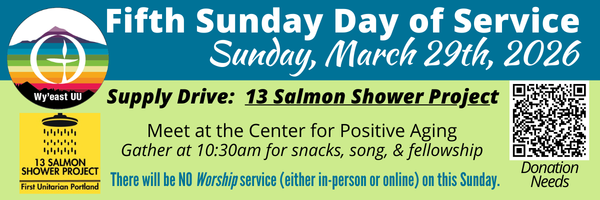 5th Sunday Day of Service: Supply Drive for 13 Salmon Shower Project