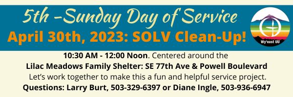 5th Sunday Day of Service: SOLV Neighborhood Cleanup at Lilac Meadows Family Shelter