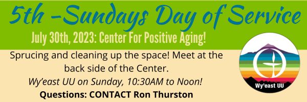 5th Sunday Day of Service: Center for Positive Aging Summer Spruce Up