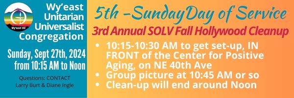 5th Sunday Day of Service: 3rd Annual Hollywood Neighborhood Clean Up