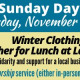 Fifth Sunday Day of Service Winter Clothing Drive and Gather for Lunch at Laughing Planet